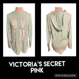 Victoria’s Secret PINK Light Green Hoodie XS-NWOT